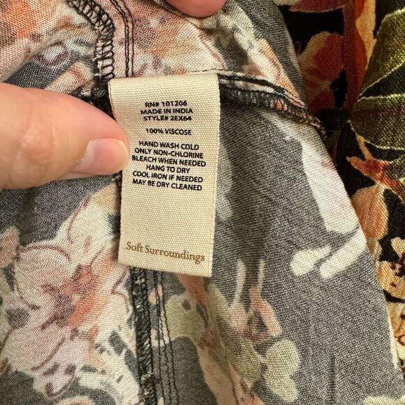 Soft Surroundings Bramante Brow Bernadette Topper Floral Kimono Cardigan XS NEW - Picture 7 of 8